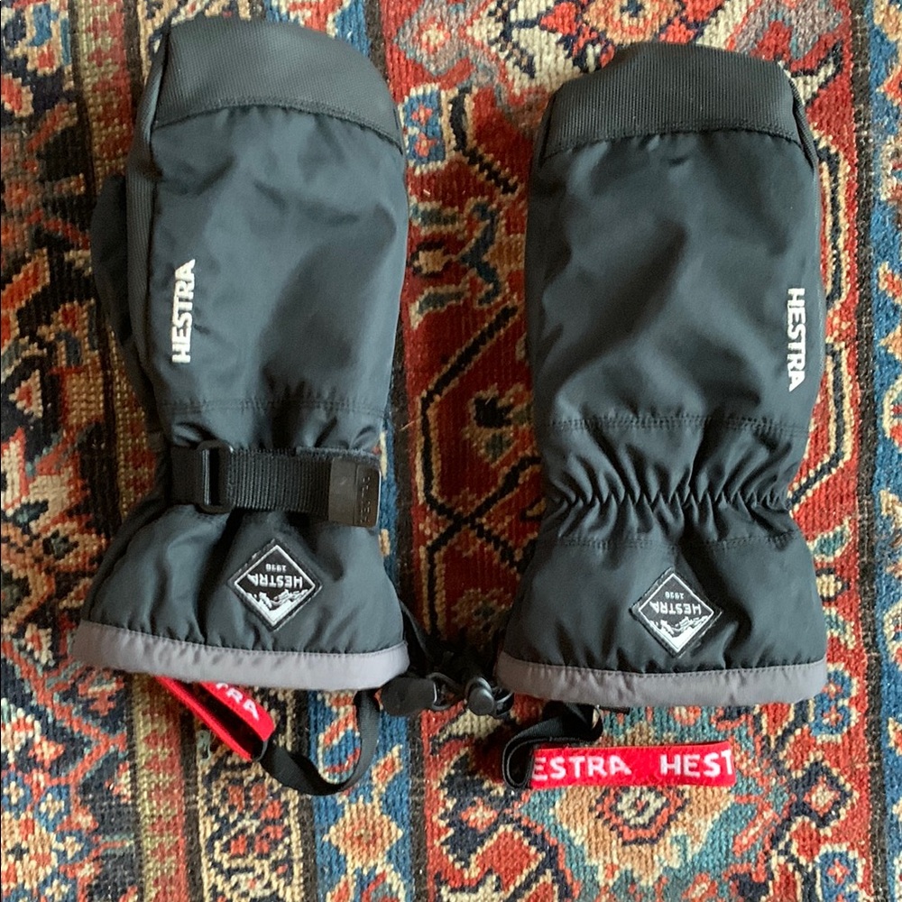 Hestra C Zone Black Mittens Size 5